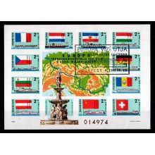 1977 - Ungarn - AFA 3166U - Utakket miniark - 30-året for oprettelsen af Donau-kommissionen - Stemplet.